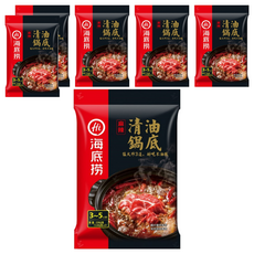 海底撈 清油麻辣鍋底, 正宗四川手法 勁辣過癮, 220g, 6包