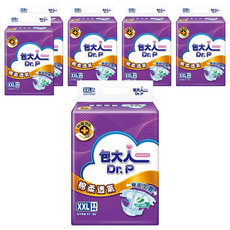 Dr.P 包大人 棉柔透氣 黏貼型成人紙尿褲 XXL 6包裝 適用腰圍47-62吋, XXL 腰圍47~62吋, 11片, 6包