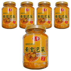 大榮 黃金泡菜, 清香、開胃、爽口, 豐富活性乳酸菌, 360g, 5罐