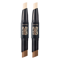 ETUDE 筆筆皆飾101雙頭輪廓修容棒 6g, 02 陽光膚色, 2支