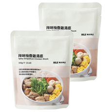 MUJI 無印良品 辣味柚香雞湯底, 350g, 2包