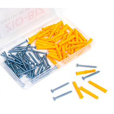 ZIO-BIZ 칼블럭 나사 세트 100pcs 6x40mm / 콘크리트 칼블럭 시멘트 타일 벽돌 석고보드 목재 칼블럭 나사 못 피스 칼브럭 공구, 1개