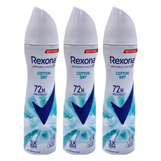 Rexona 蕊娜 制汗爽身噴霧 清新舒棉 72H, 135ml, 3瓶