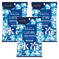 GATSBy 體用抗菌濕巾 極凍冰橙 10張, 3包