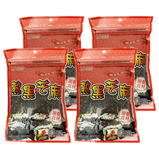 耆盛食品 熟黑芝麻, 220公克, 嚴選食材, 涼拌小菜/壽司/飯糰適用, 220g, 4包