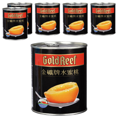 GoldReef 金礦牌 水蜜桃 易開罐, 825g, 6罐