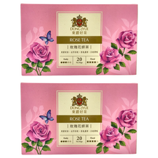 DONG JYUE 東爵好茶 玫瑰花妍茶, 1.8g, 20茶包, 無咖啡因, 20包, 2盒