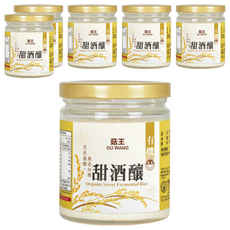 菇王 有機甜酒釀, 自然發酵 無添加劑 240公克, 240g, 6罐