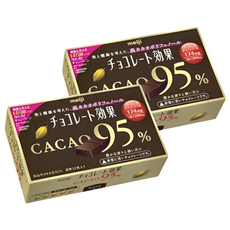 meiji 明治 95%黑巧克力，高可可多酚，濃郁香氣與苦味，每片含174毫克可可多酚, 60g, 2盒