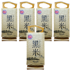 三好米 黑糯糙米, 台灣在地嚴選，免浸泡技術，富含花青素, 1.2kg, 5包