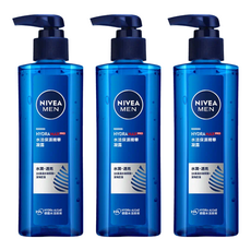 NIVEA 妮維雅 男士水活保濕精華凝露, 高保濕玻尿酸 凝露質地 清爽不黏膩, 150ml, 3瓶