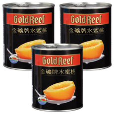GoldReef 金礦牌 水蜜桃 易開罐, 825g, 3罐