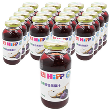 HiPP 喜寶 有機綜合黑棗汁，原汁含有率99.94%, 200ml, 18瓶