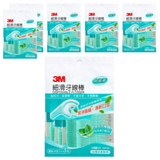 3M 細滑牙線棒 薄荷木糖醇, 22cm, 114支, 6袋