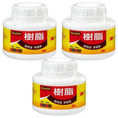 3M Scotch 樹脂白膠，黏性佳，好塗抹，規格: 300g, 3罐