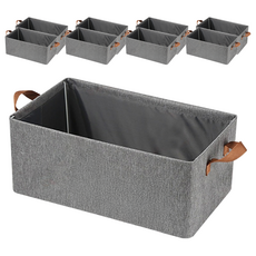小鮮肉媽咪寶貝生活館 可折疊衣物分隔收納箱 Set 3, 陽離子面料, PP隔板款, 方便收納, 47 x 28 x 20cm, 灰色, 9個