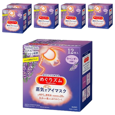 Kao 花王 MegRhythm 美舒律 新柔舒蒸氣眼罩, 12片裝, 約40°C溫熱蒸氣, 深層舒緩, 拋棄式眼罩, 12片, 6盒