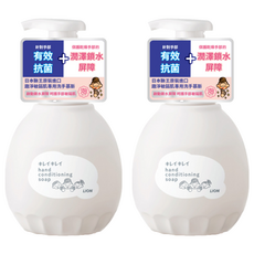 LION 獅王 趣淨 敏弱肌專用洗手慕斯 溫和皂香, 450ml, 2瓶