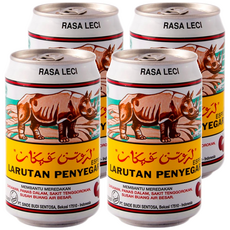 CAP KAKI TIGA Rasa Leci 飲料 荔枝風味, 320ml, 4罐