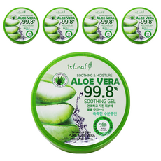 isLeaf 蘆薈保濕凝凍, 300ml, 5罐