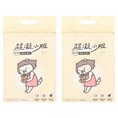 超凝小姐 益生菌除臭豆腐砂, 低粉塵, 速凝結, 超除臭, 2.7kg, 2包, 珍珠奶茶香