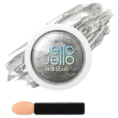 Jello Jello Edge Beam 美甲亮粉 附刷具 JP05, Pure Sliver 1 罐, 1罐, JP05 Pure Sliver