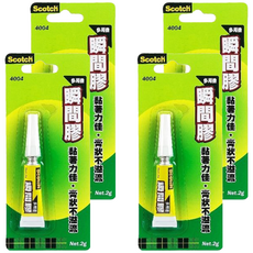 3M Scotch 多用途瞬間膠, 黏著力強 膏狀不溢流 快乾省時, 4條
