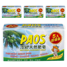 泡舒 天然肥皂 5入, 椰子油成分, 天然 強效配方, 800g, 4盒
