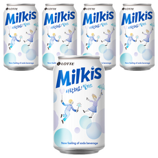LOTTE 樂天 Milkis 優格風味碳酸飲, 340ml, 5瓶