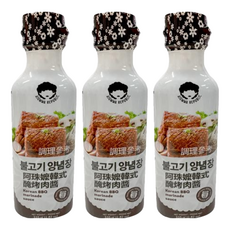 AJUMMA REPUBLIC 阿珠嬤 韓式醃烤肉醬 烤肉醬 醃製 拌炒, 335g, 3瓶