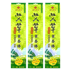 益成檀香 艾草香薰棒 6支, 天然防蚊驅蚊, 香枝型可直接插在土上, 3盒