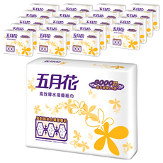 五月花 效導水摺疊紙巾, 200抽, 20包