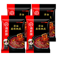海底撈 清油麻辣鍋底, 正宗四川手法 勁辣過癮, 220g, 4包