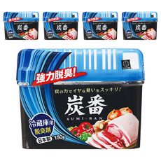 KOKUBO 小久保 冰箱冷藏庫炭脫臭劑 150g, 強力脫臭, 日本製造, 天然系消臭原料, 輕巧不占空間, 安全環保對食物無害, 5盒