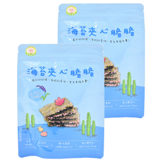 NATURMI 幸福米寶 海苔夾心脆脆, 紫米原味, 非油炸, 無化學添加, 全素, 30g, 2包