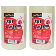 3M Scotch 透明文具膠帶 6捲 Set，黏性佳不易斷裂，環保材質，符合歐盟RoHS規範, 502, 2組