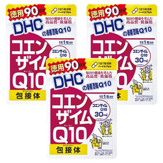 DHC 輔酶Q10膠囊食品，90日分，含維生素C，增強體力，促進代謝, 90顆, 209mg, 3包