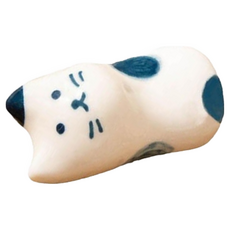 美濃燒 藍染貓 筷架, 陶瓷, 日本製造, 水玉, 1個