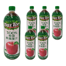 TREE TOP 樹頂 100%蘋果汁 980ml, 6瓶