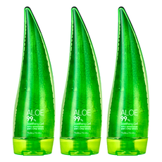HOLIKA HOLIKA 99% 舒緩蘆薈凝膠, 保濕鎮靜, 55ml, 3條