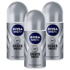NIVEA 妮維雅 男士止汗爽身乳膏 極限動力 銀離子 制臭 48h 長效乾爽, 50ml, 3瓶