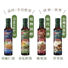 義美生機 亞麻仁油, 非化學溶劑萃取, Omega-3, 250毫升, 250ml, 1瓶