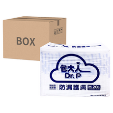 Dr.P 包大人 防漏護膚 成人紙尿褲，添加蘆薈及維他命E，立體防漏隔邊，32-44吋適用, M, 20片, 4包