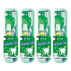 DARLIE 好來清新隨行組, 天然薄荷精華, 牙膏50g + 彈力按摩牙刷, 口氣清新, 50g, 4組