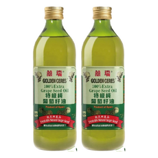 BIOES 囍瑞 特級100%純葡萄籽油, 低酸價0.1, 天然抗氧化花青素, 煎煮炒炸皆適宜, 西班牙原瓶原裝進口, 1L, 2瓶