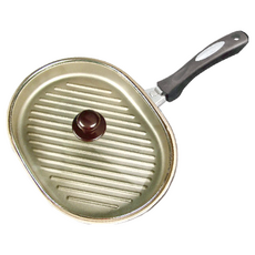 日本Peacetar 必仕達 澳洲原礦手工鑄造輕食二代波浪牛排不沾鍋，33cm, 1個