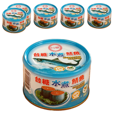 台糖 水煮鯖魚, 保證無食品添加物, 不添加防腐劑, 雙潔淨標章, 220g, 6罐