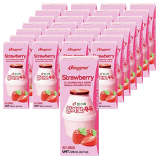 Binggrae 草莓牛奶, 韓國第一品牌國民飲品, 60%生乳調製, 200ml x 24入, 48瓶