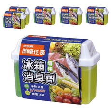 依必朗簡單任務冰箱專用消臭劑，雙重除臭功效，綠茶+檸檬, 150g, 6瓶