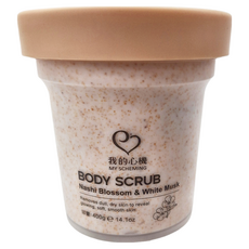 MY SCHEMING 我的心機 水梨花白麝香 淨嫩身體去角質, 400g, 1罐